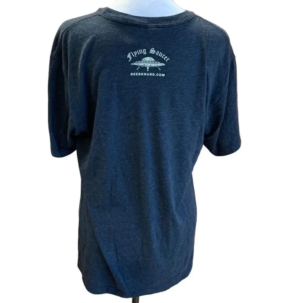 Flying Saucer Beer‎ Knurd 2016 Graphic T-Shirt, Size Medium, Next Level EUC - Picture 2 of 9